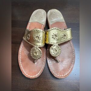 Lilly Pulitzer Sandals, Gold, Size 10. Good used condition.